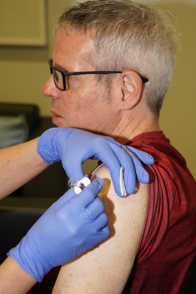 Grippeschutzimpfung für Landrat Christian Engelhardt