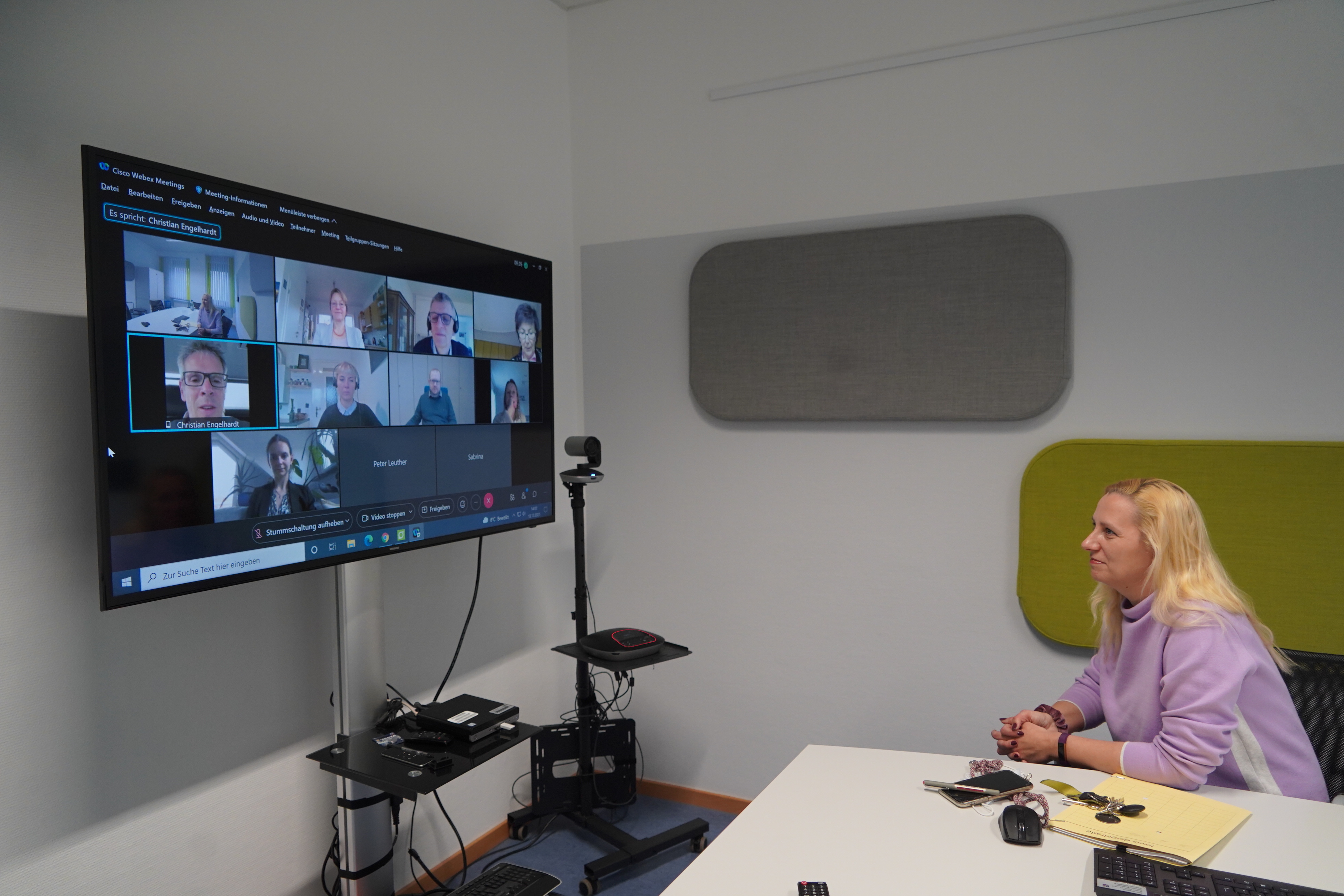 Diana Stolz bei der Videokonferenz zum Thema Norie