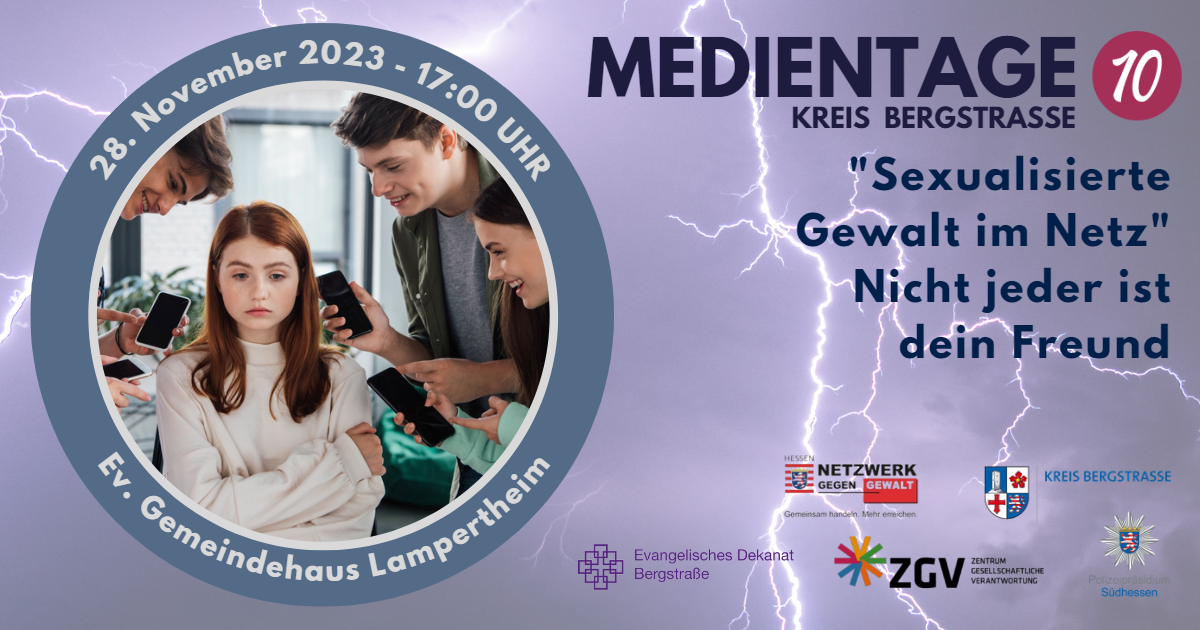 Der Flyer der 10. Medientage: Die Medientage Kreis Bergstraße feiern ihr 10. Jubiläum.