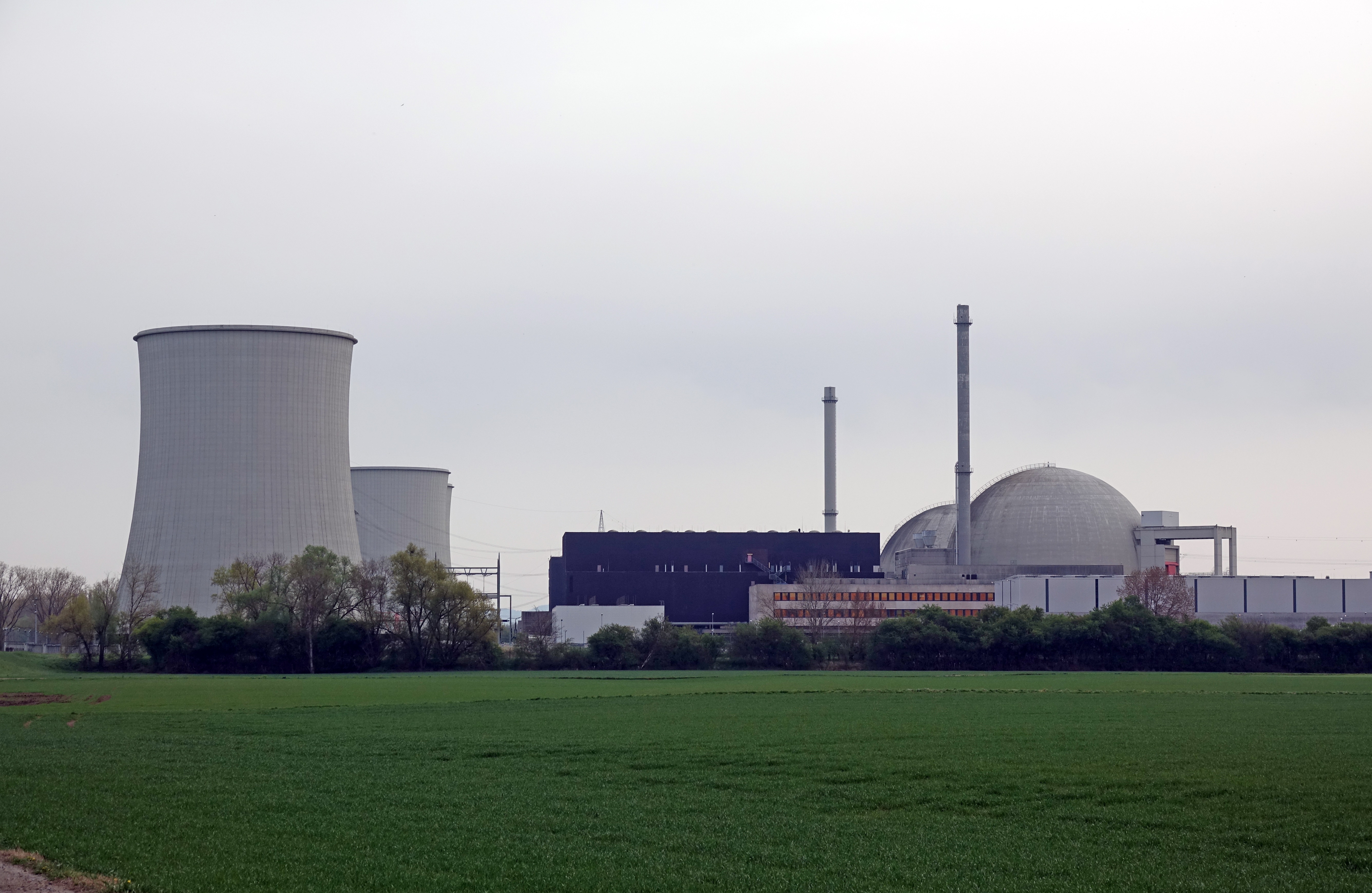 Das AKW Biblis zu Zeiten seines Betriebes