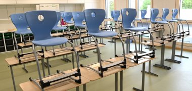 Neue Räume Ein neues Klassenzimmer.