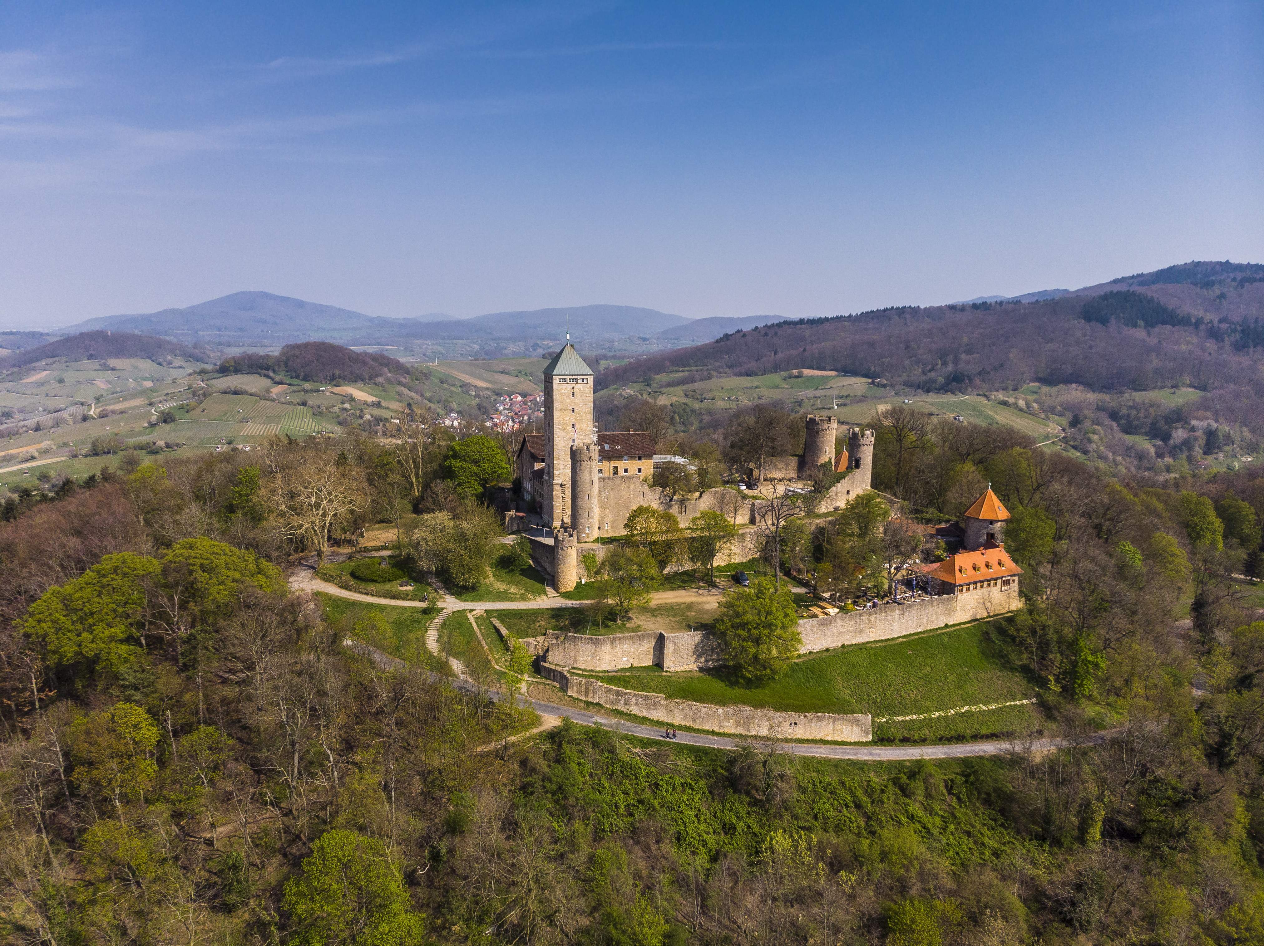 Starkenburg Heppenheim, Blick von oben