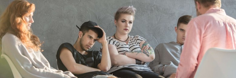 Gruppenthearapie in einer Sitzung Gruppenthearapie in einer Sitzung