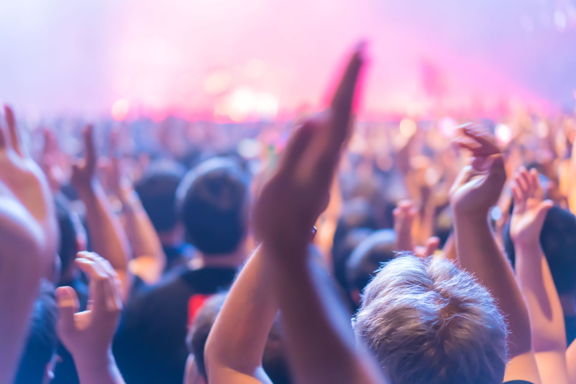blur music brand showing on stage or Concert Live and Defocused entertainment concert lighting on stage with Laser rays beams, party concept