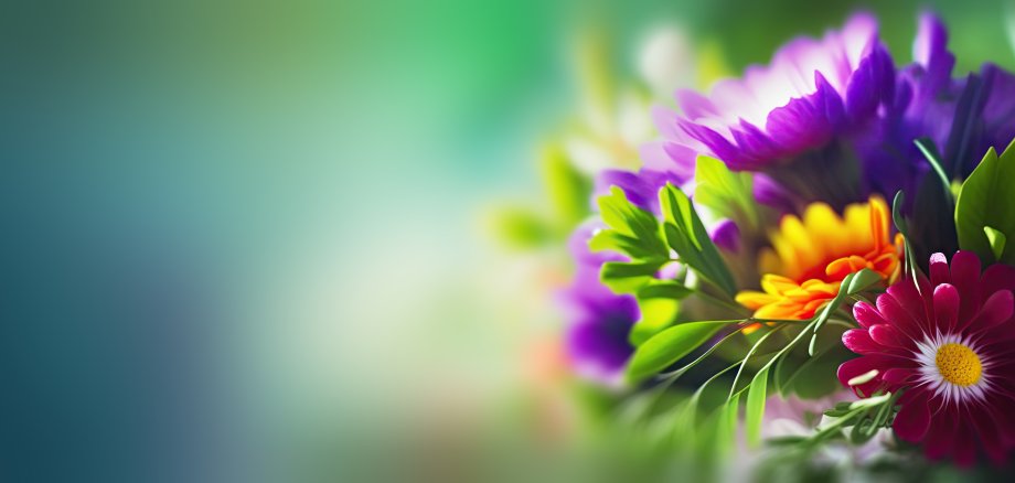 Ein farbenfroher Blumenstrauß