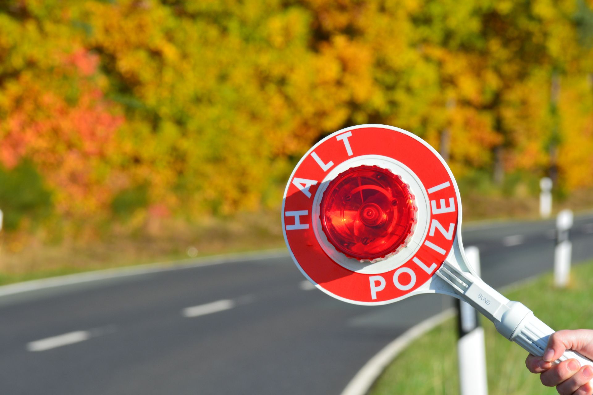 Verkehrskontrolle auf Landstraße