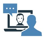 online interview concept 2 colored icon. Simple blue element illustration. online interview concept symbol design. Can be used for web and mobile UI/UX online interview concept 2 colored icon. Simple blue element illustration. online interview concept symbol design. Can be used for web and mobile UI/UX