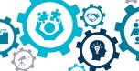 Menschen arbeiten im System Grafik Menschen arbeiten im System Grafik