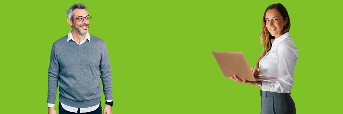 Middle age hispanic with grey hair wearing glasses looking away to side with smile on face, natural expression. laughing confident and confident business woman with laptop isolated on free PNG background.